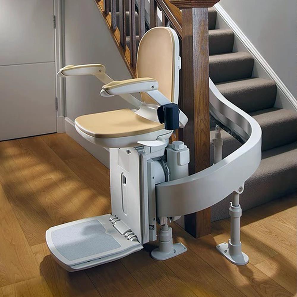 Brooks Curved Stairlift Parked Around Corner
