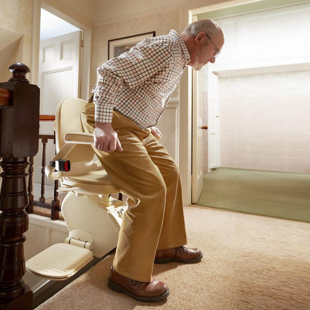 Brooks Slimline Stairlift Lifestyle Sitting