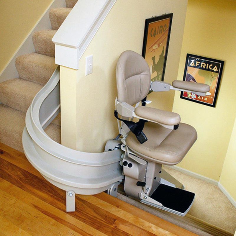 Bruno Elite Curved Stairlift Mid Stairway