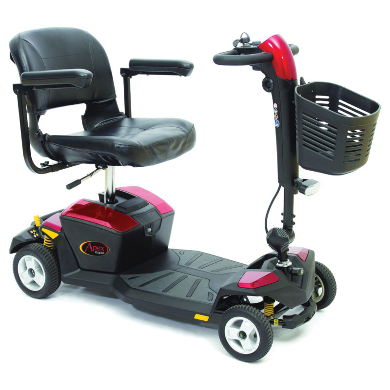 Pride Apex Rapid Transportable Mobility Scooter Red