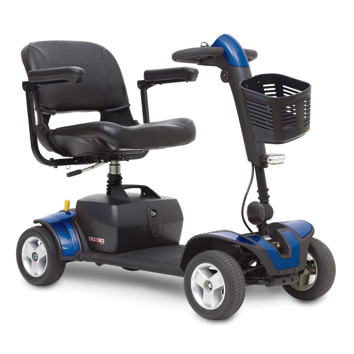 Pride Go Go Elite Traveller Sport Transportable Mobility Scooter Blue