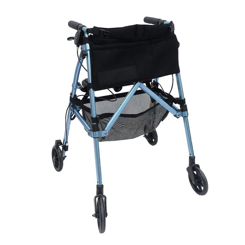 EZ-fold and go rollator blue 800x800