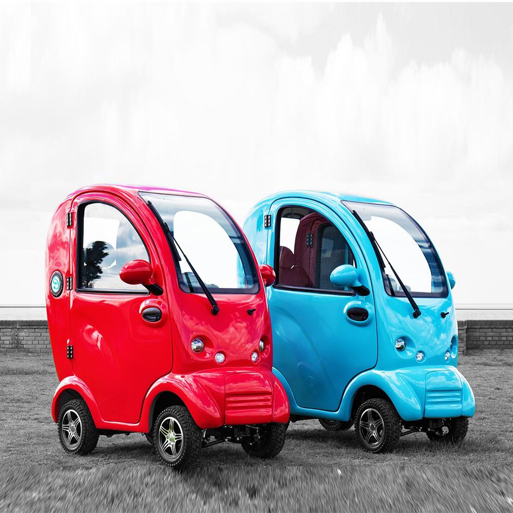 Scooterpac Cabin Car Mk2 Plus Mobility Scooter Red and Blue