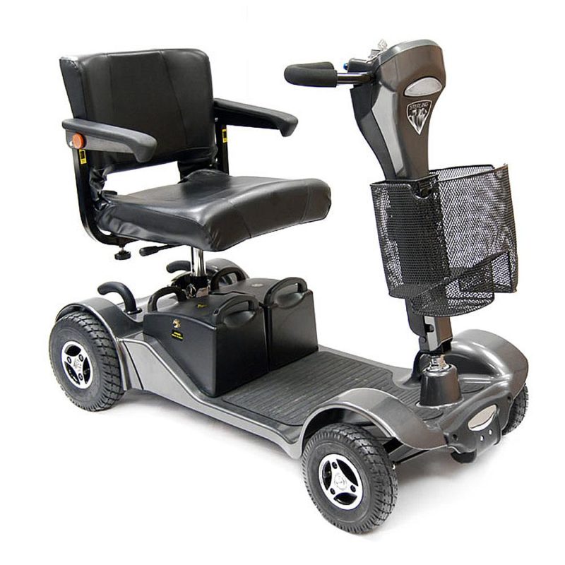 Sunrise Sterling Sapphire 2 Transportable Mobility Scooter Grey silver