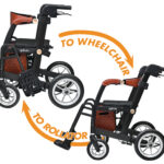 Uplivin, Glide 2-in-1 Rollator-Wheelchair