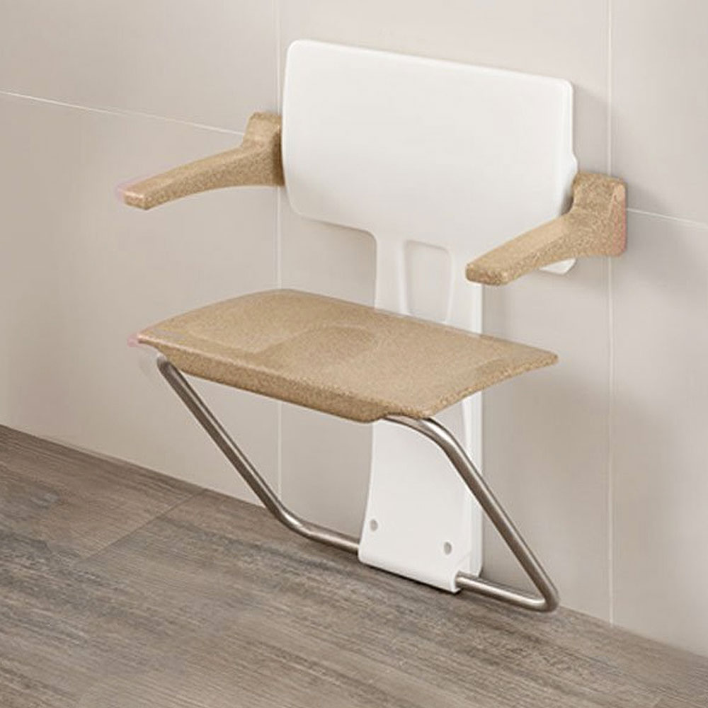 impey slimfold shower seat sandstone