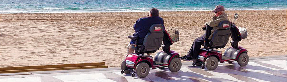 Mobility Scooters on a beach