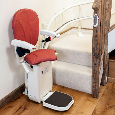 curved stair lift sinor by thyssenkrupp monolift