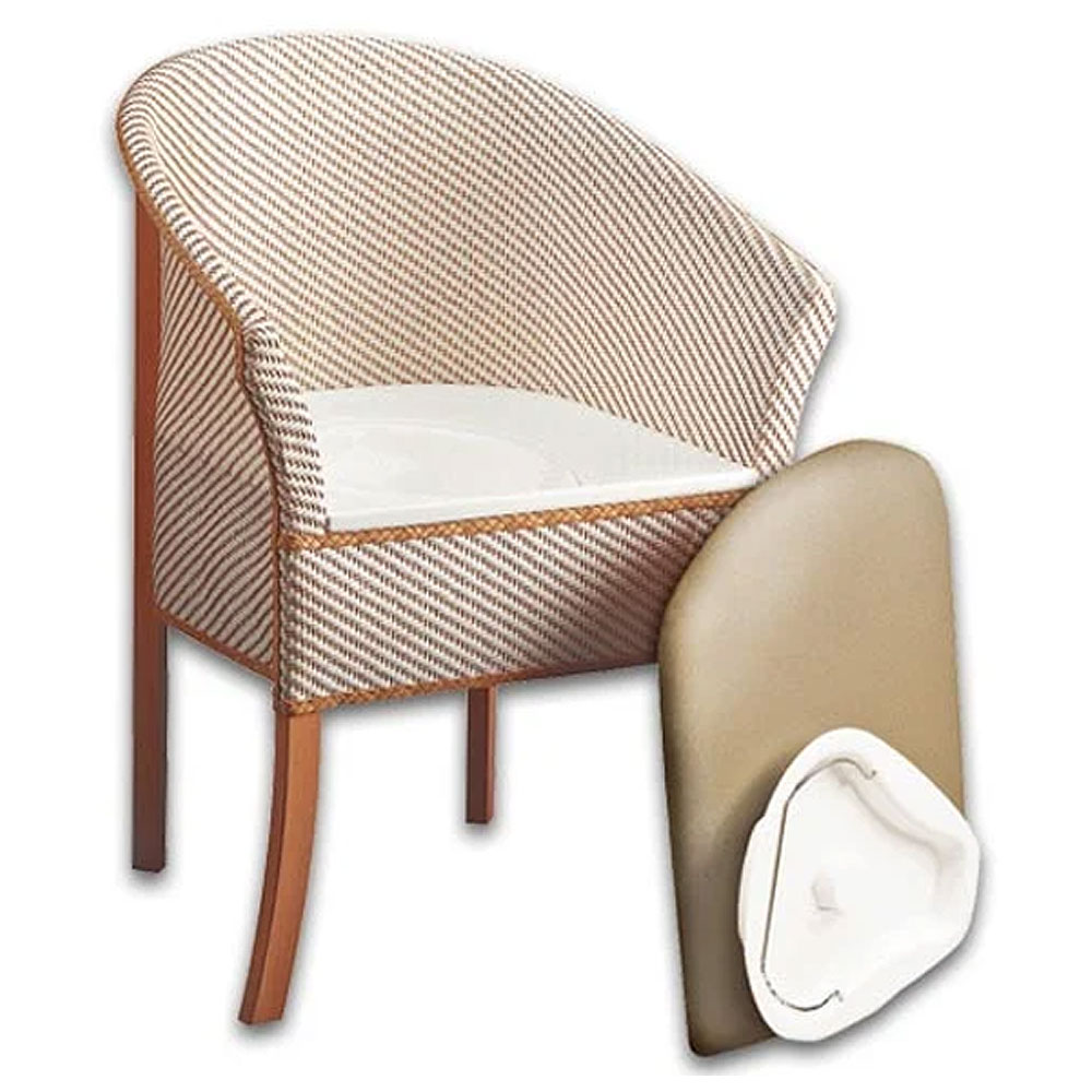 Roma, Basketweave Commode Chair